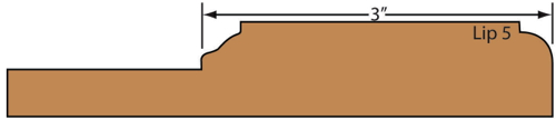 cross section of Lindholm cabinet door